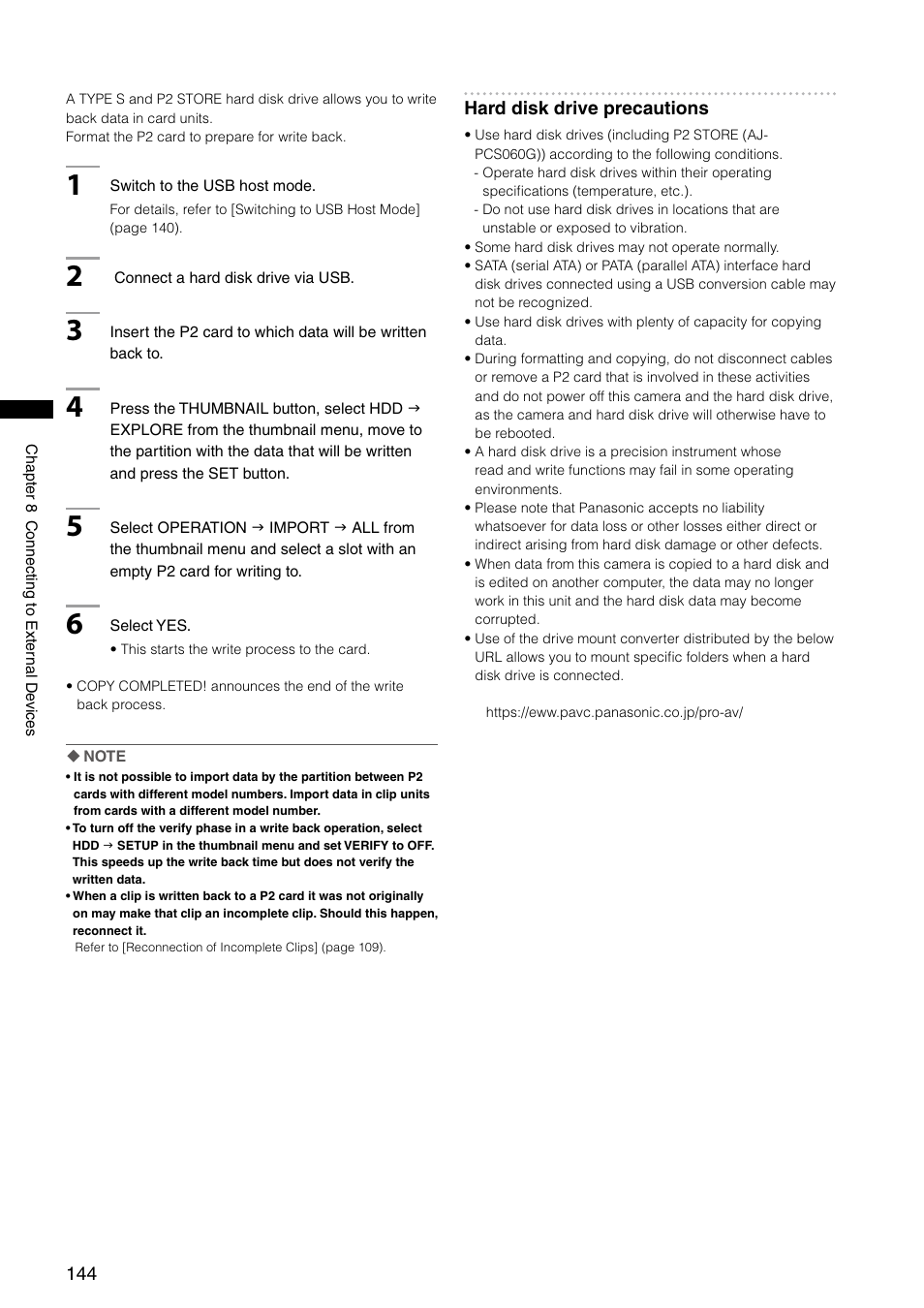 Panasonic AG-HPX300P User Manual | Page 144 / 166
