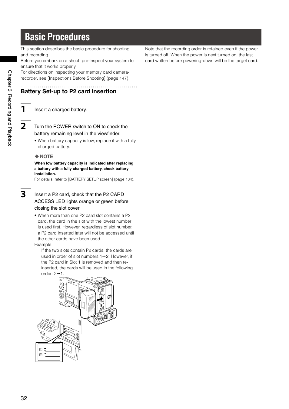 Basic procedures | Panasonic AG-HPX300P User Manual | Page 32 / 166