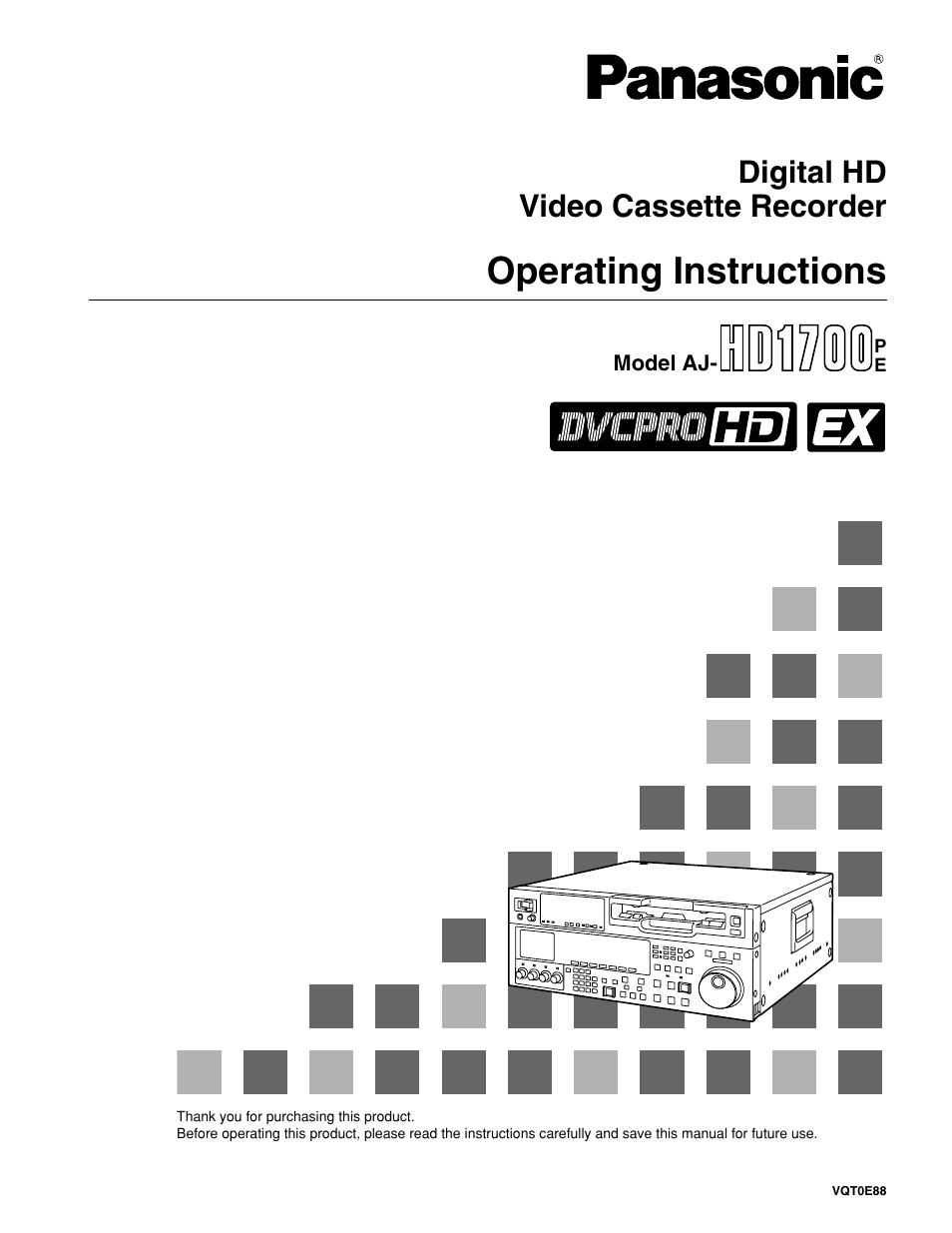 Panasonic HD1700pe User Manual | 134 pages