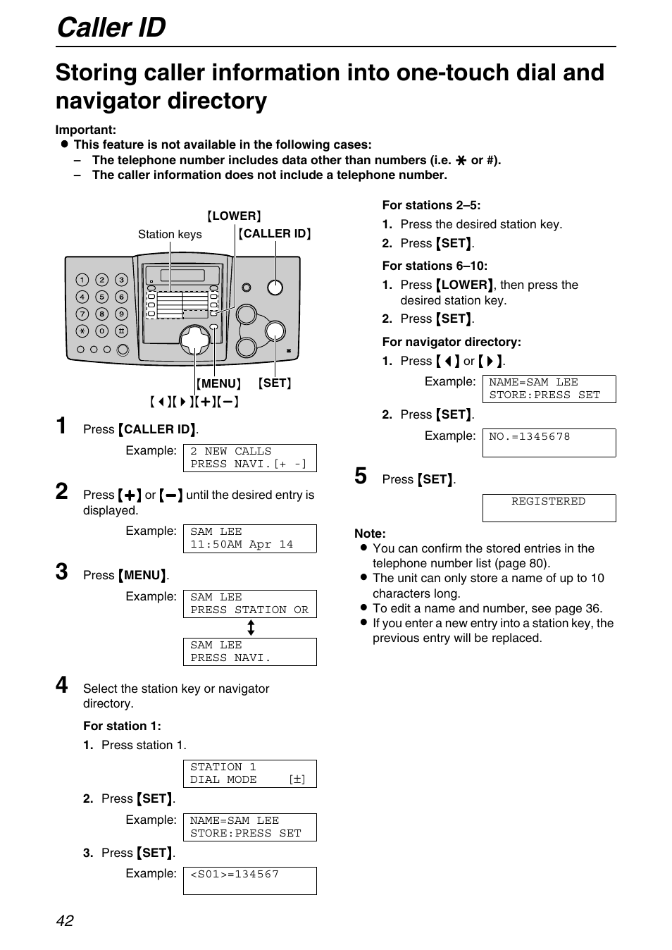 Caller id | Panasonic KX-FHD331 User Manual | Page 42 / 92