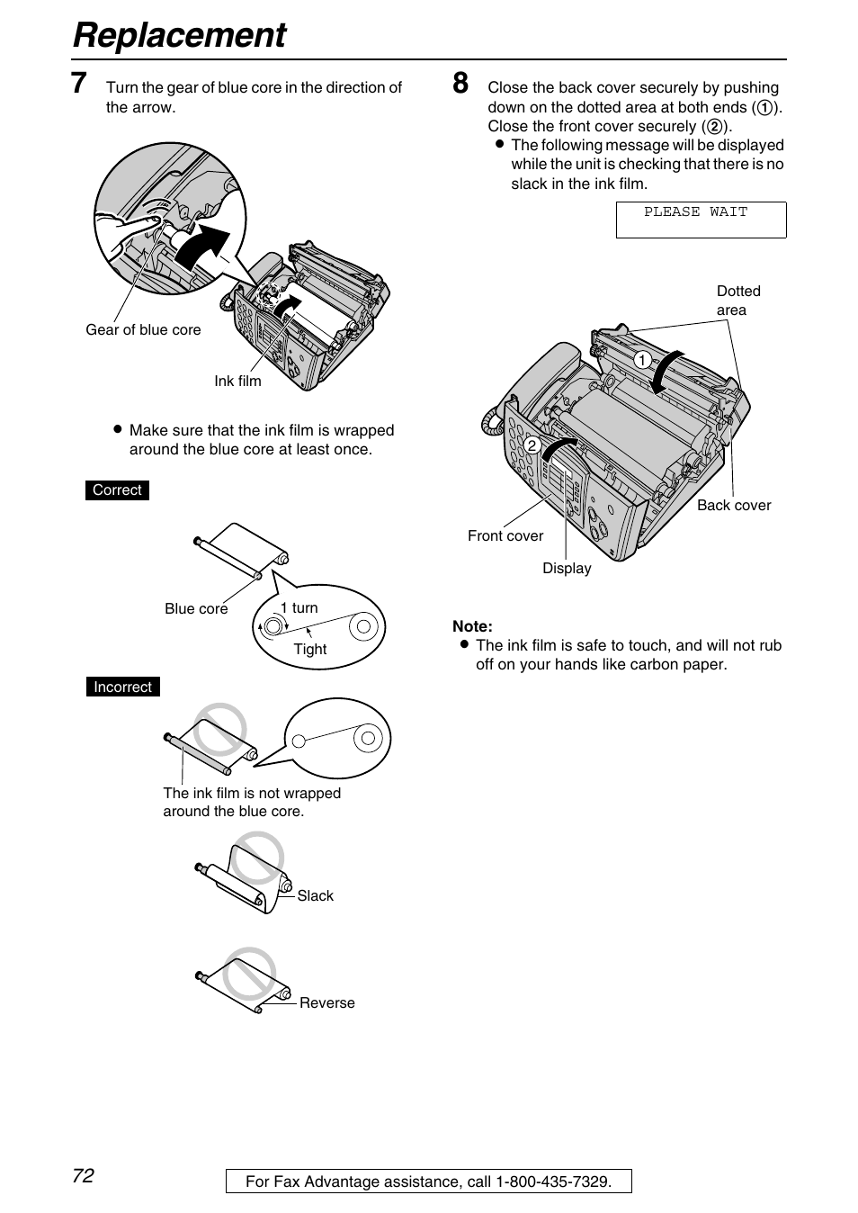 Replacement | Panasonic KX-FHD331 User Manual | Page 72 / 92