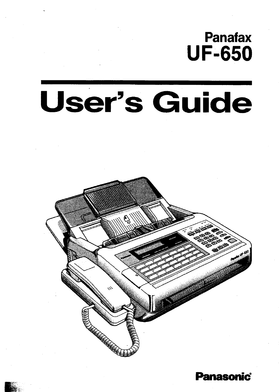 Panasonic Panafax UF-650 User Manual | 154 pages