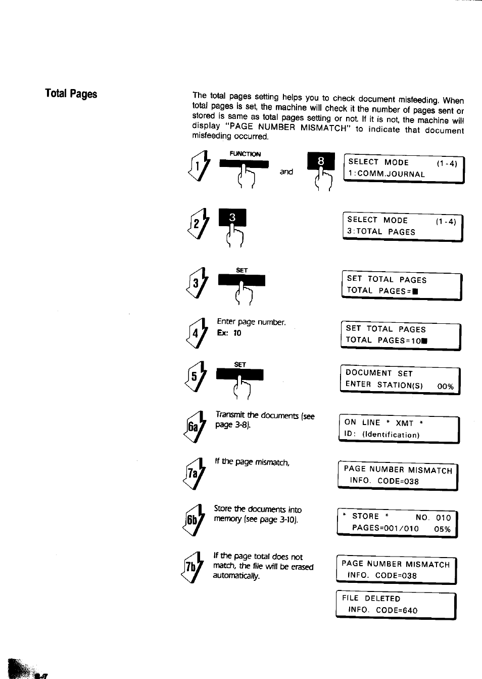 Total pages | Panasonic Panafax UF-650 User Manual | Page 38 / 154