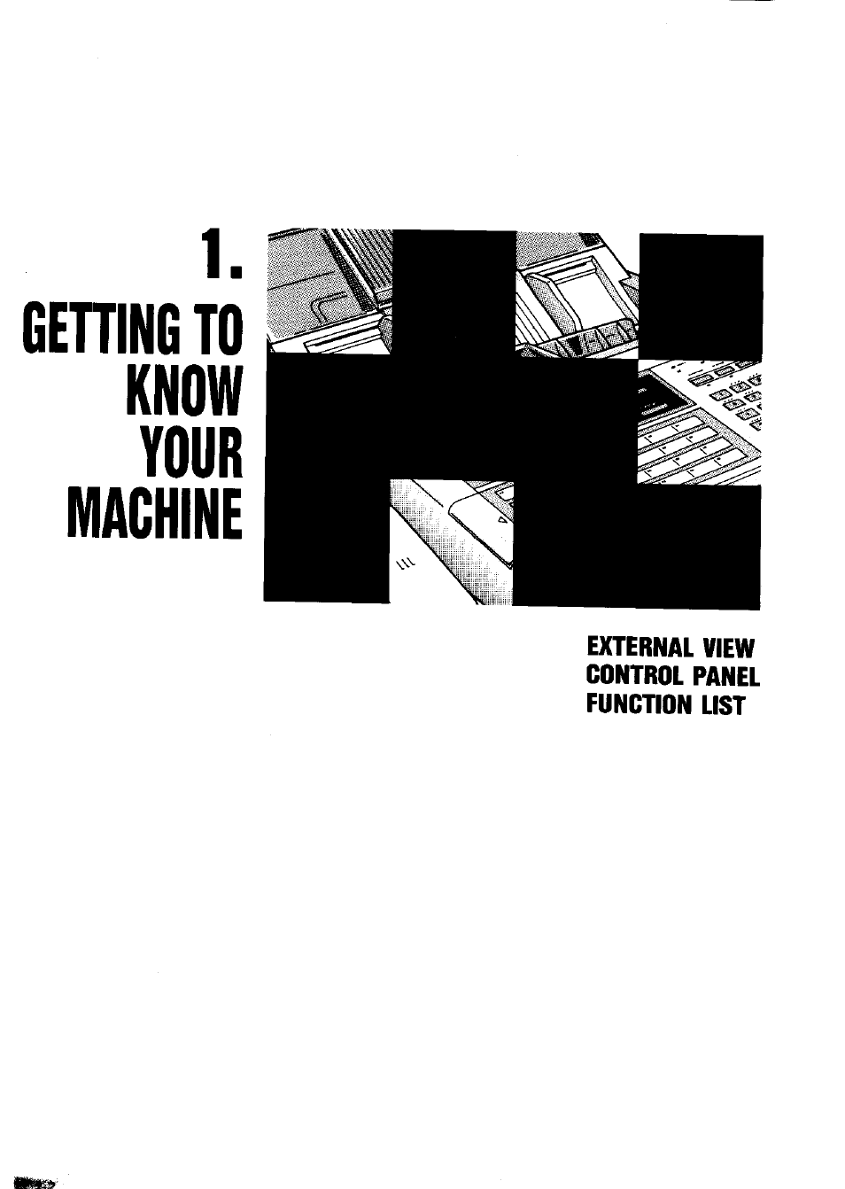 Ge1ting to know your machine | Panasonic Panafax UF-650 User Manual | Page 7 / 154