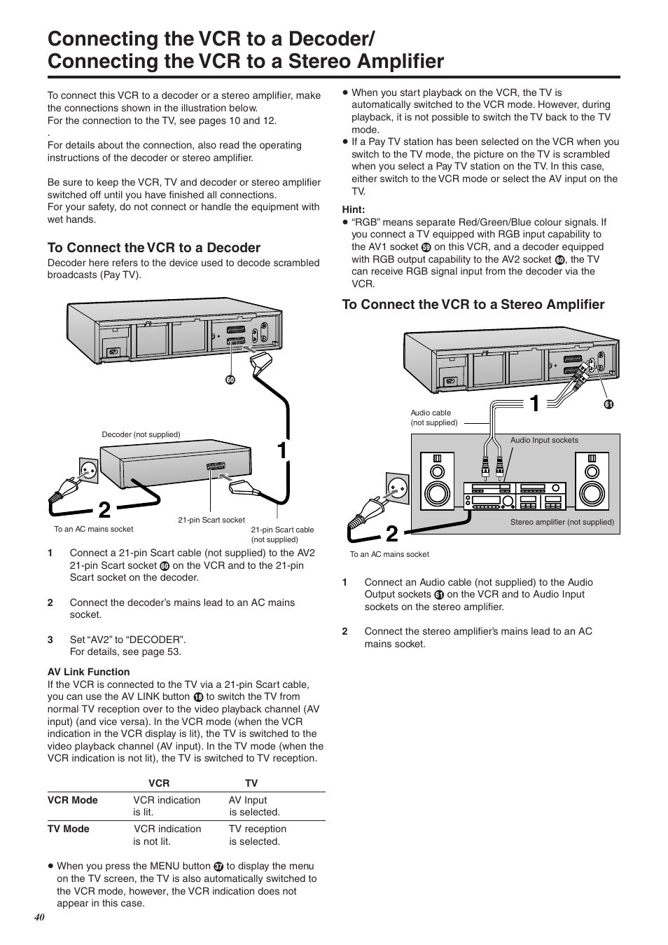 Panasonic NV-FJ760 User Manual | Page 40 / 62