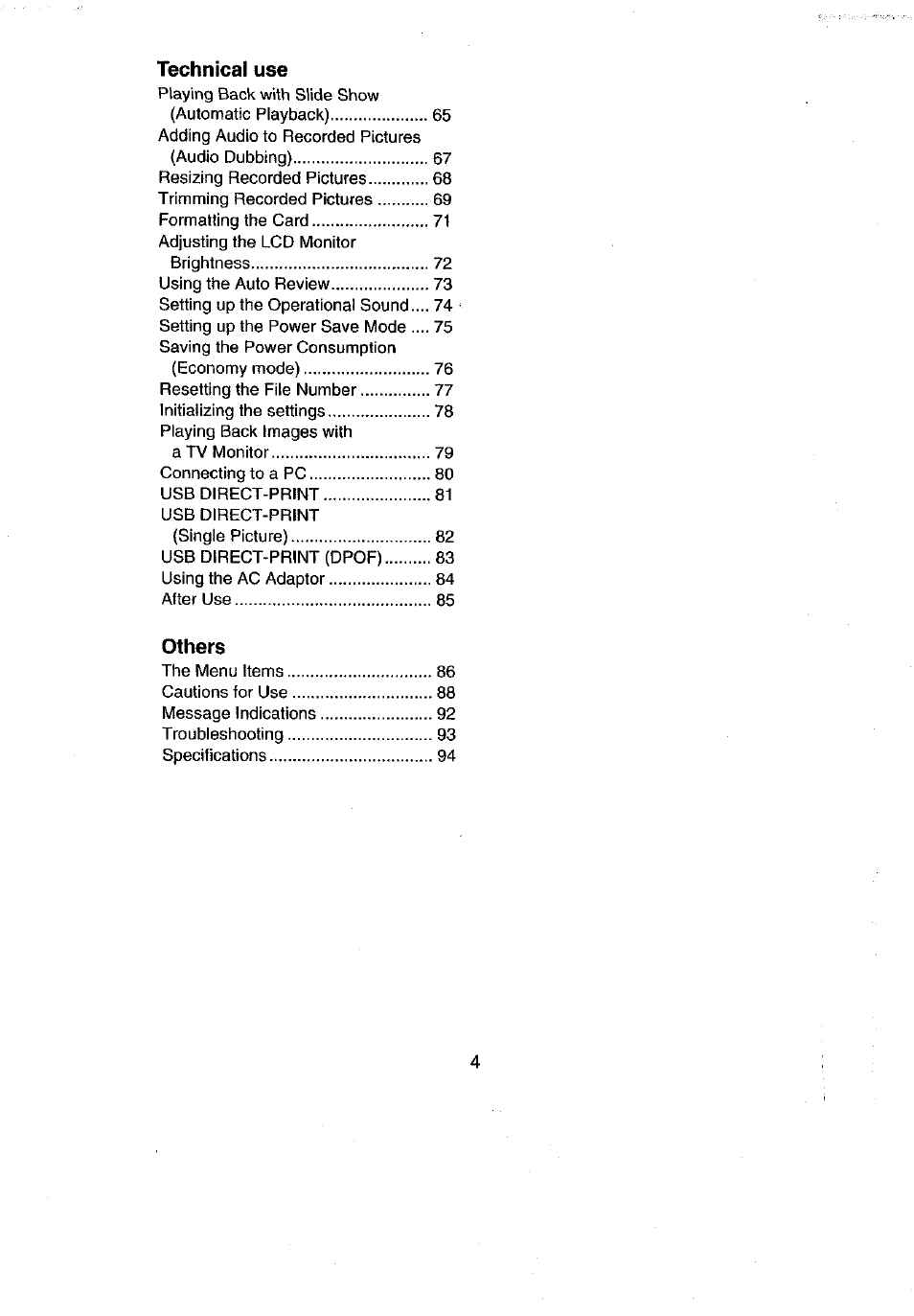 Panasonic DMC-LC43A User Manual | Page 4 / 96