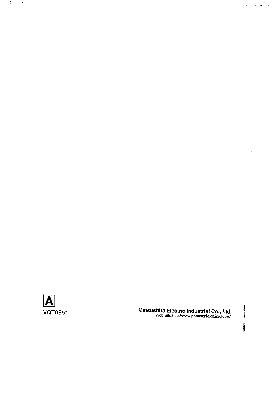 Matsushita electric industrial co., ltd | Panasonic DMC-LC43A User Manual | Page 96 / 96