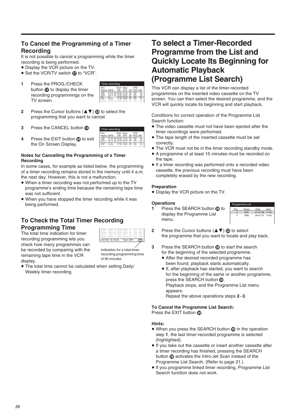 Panasonic NV-SJ260 User Manual | Page 20 / 38