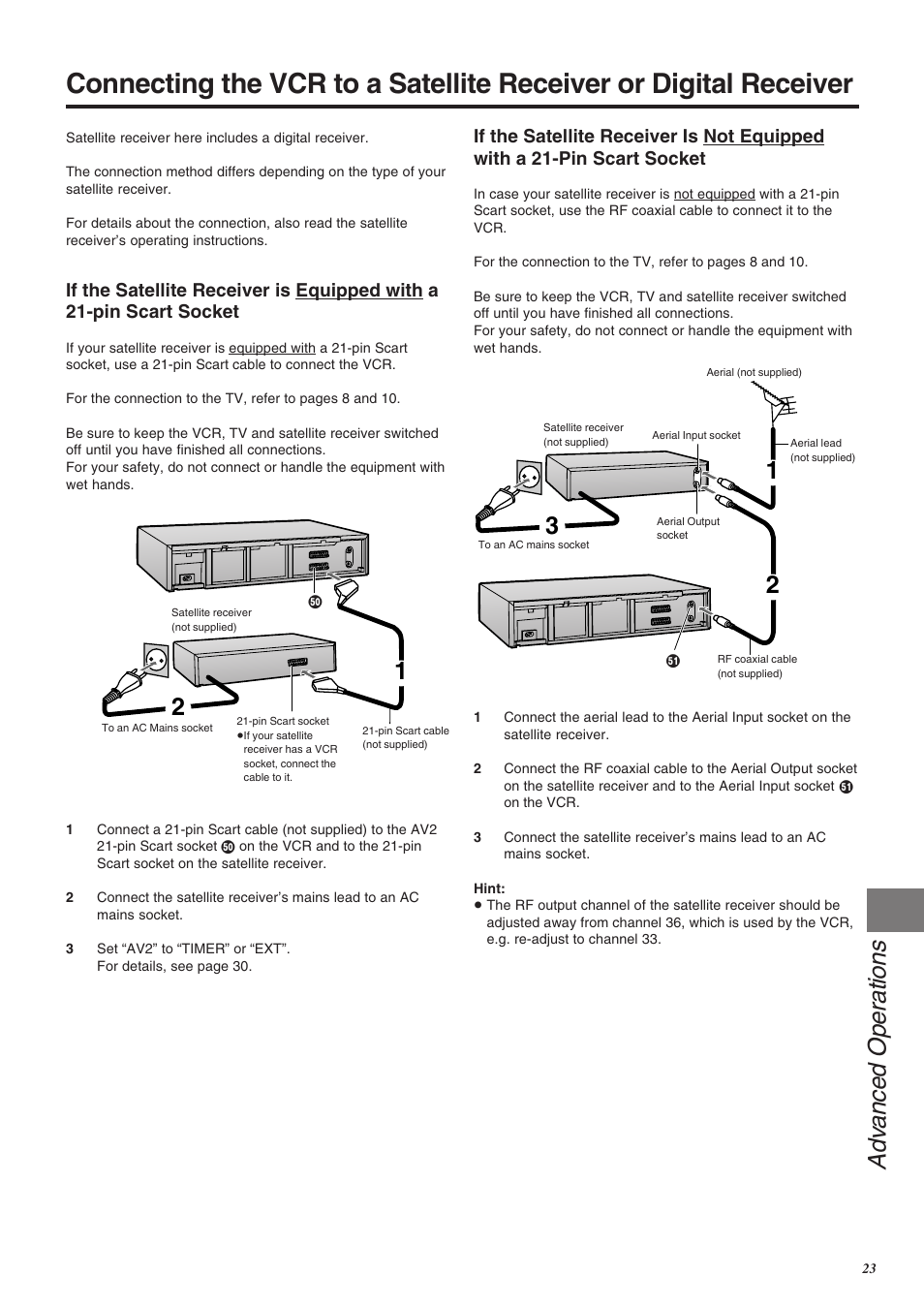Adv anced oper ations | Panasonic NV-SJ260 User Manual | Page 23 / 38