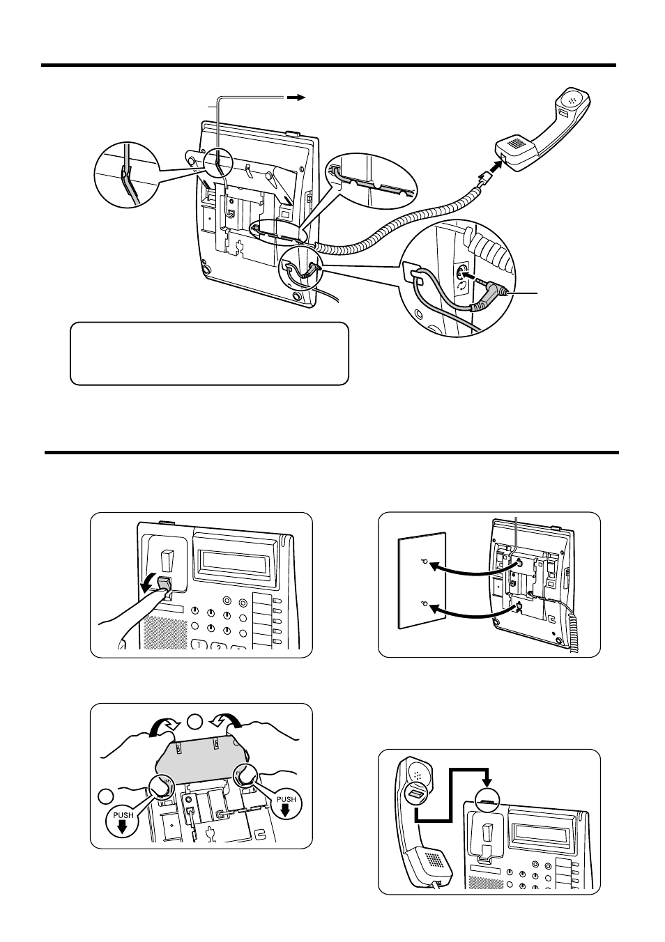 Wall mounting, Connection | Panasonic KX-T7720E User Manual | Page 11 / 12