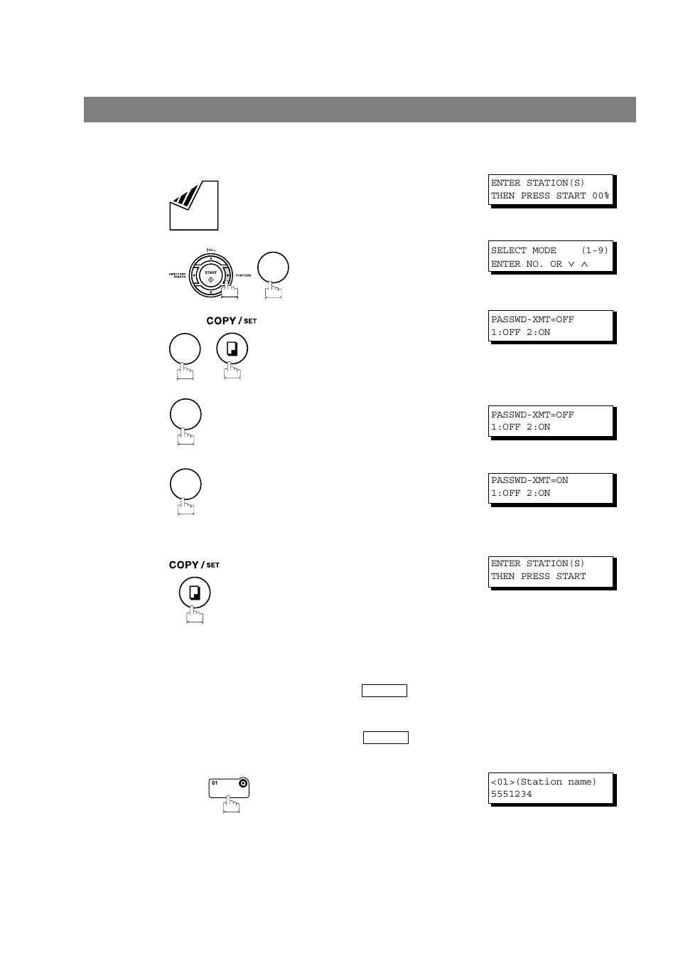 Using password transmission, Password communications | Panasonic UF-790 User Manual | Page 104 / 158