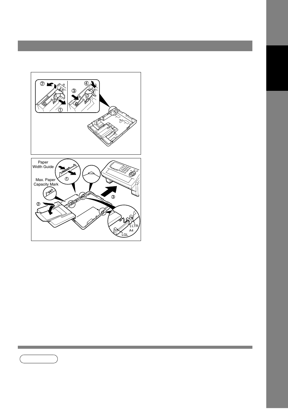 Adjusting the paper cassette for the paper width | Panasonic UF-790 User Manual | Page 21 / 158