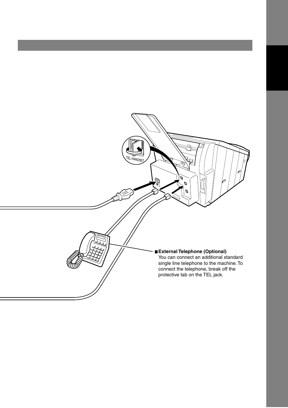 Connecting the telephone line cable and power cord | Panasonic UF-790 User Manual | Page 23 / 158