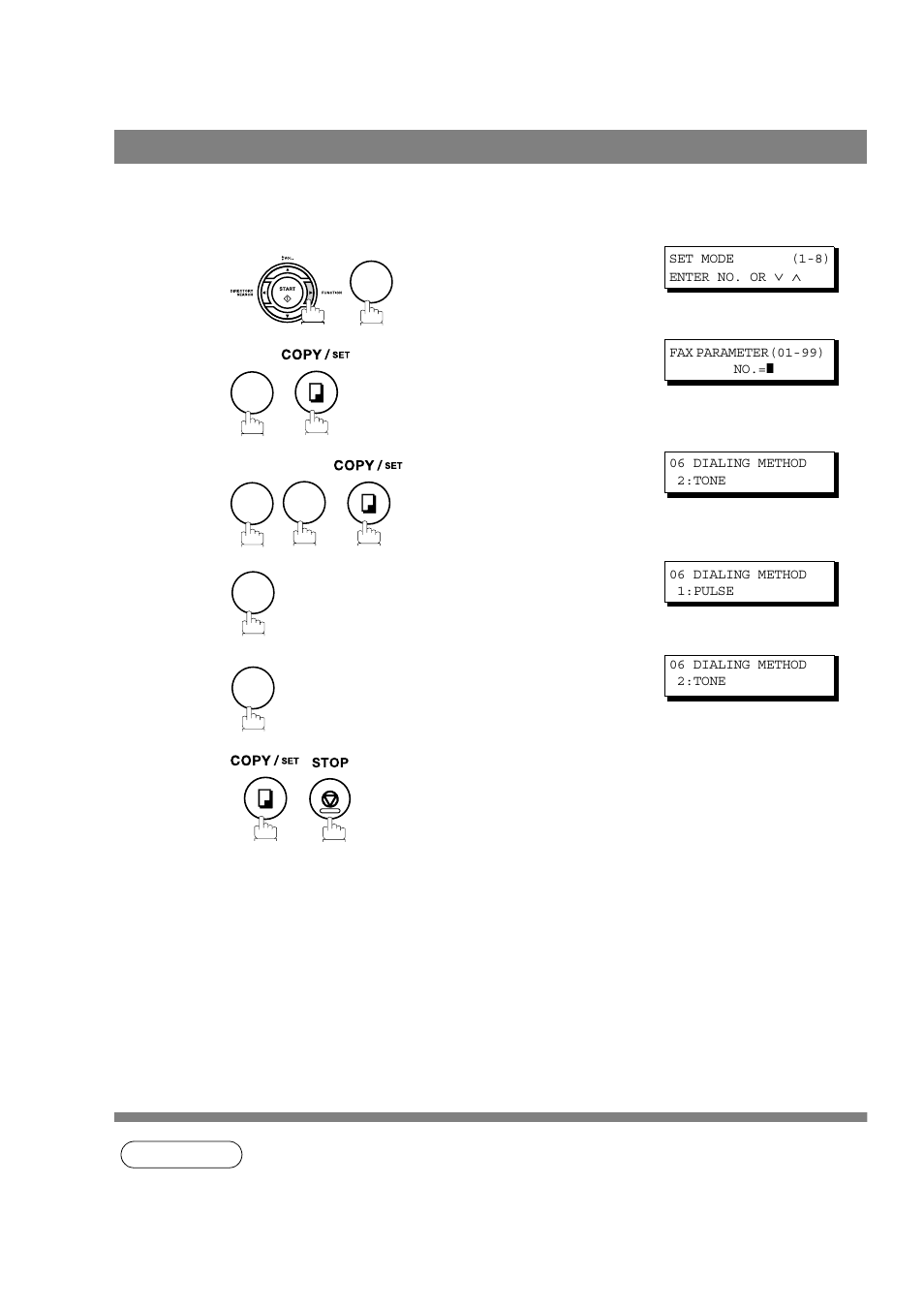 Dialing method (tone or pulse), Setting the dialing method (tone or pulse) | Panasonic UF-790 User Manual | Page 24 / 158