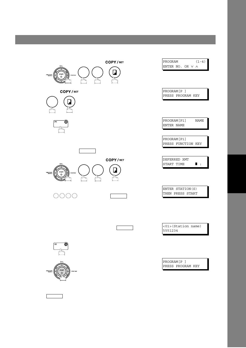 Setting for deferred transmission, Program keys | Panasonic UF-790 User Manual | Page 77 / 158