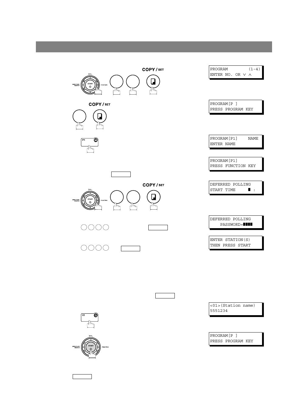 Setting for deferred polling, Program keys | Panasonic UF-790 User Manual | Page 78 / 158