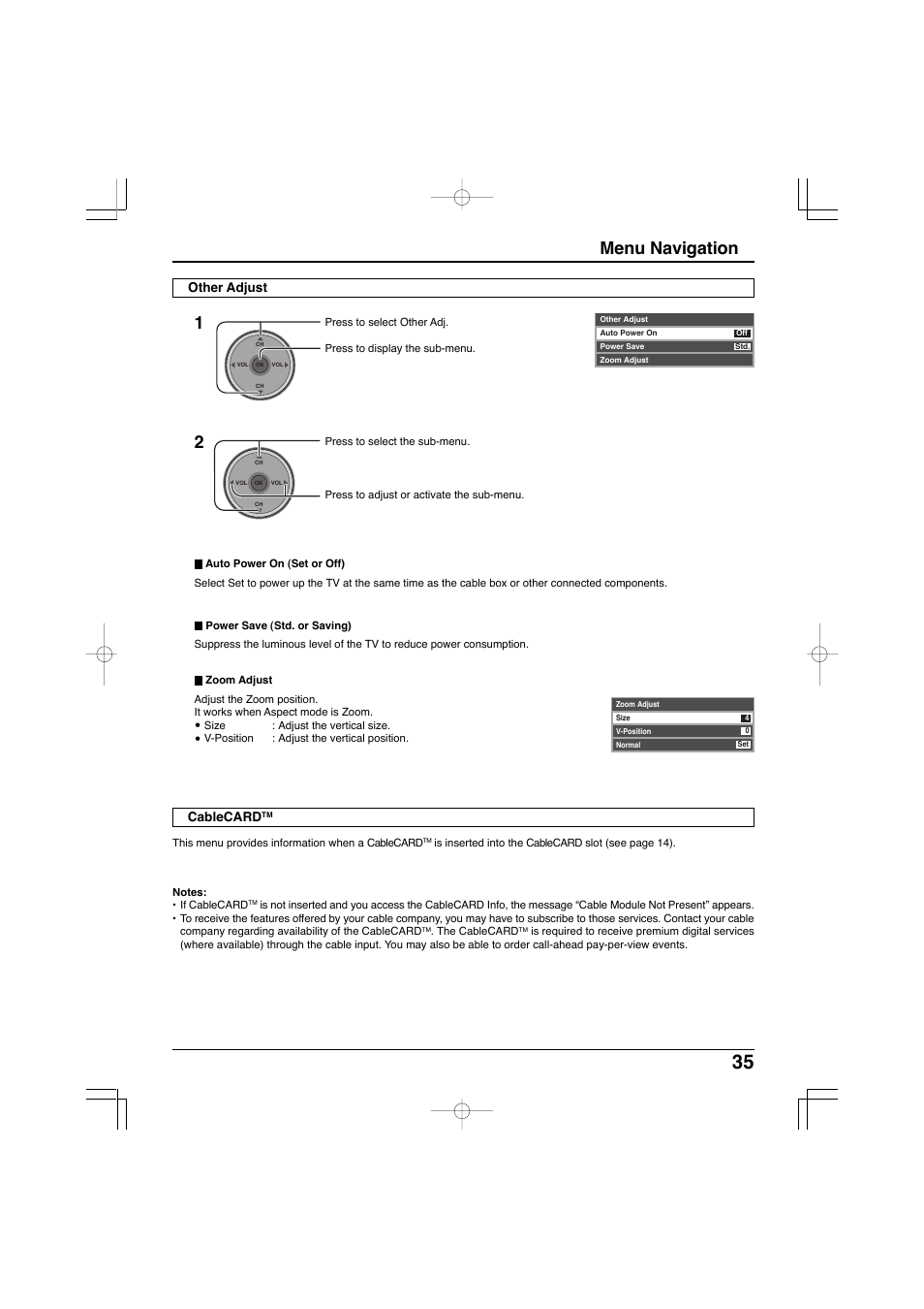 Menu navigation | Panasonic TC-32LX300 User Manual | Page 35 / 132