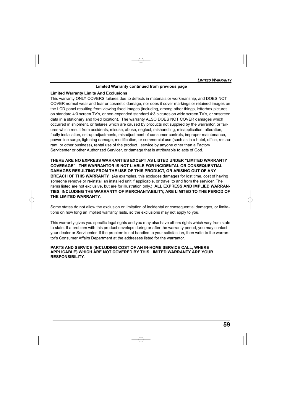 Panasonic TC-32LX300 User Manual | Page 59 / 132