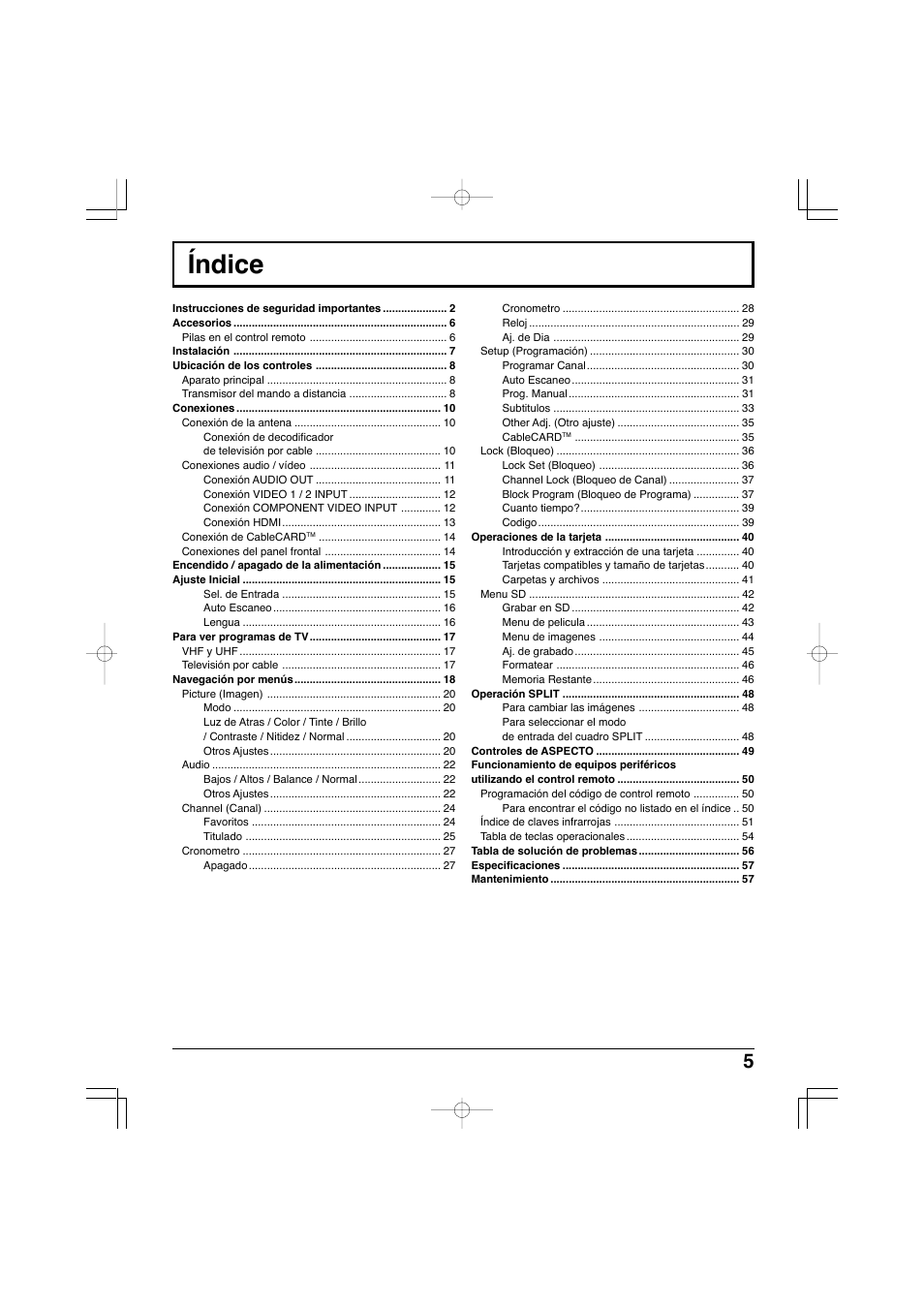 Índice | Panasonic TC-32LX300 User Manual | Page 75 / 132