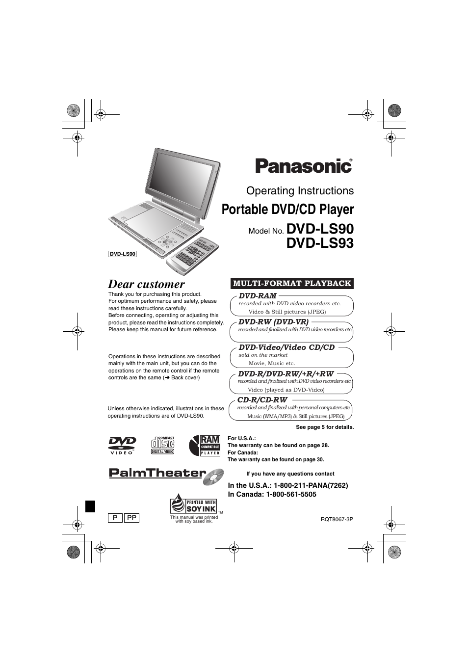 Panasonic DVD-LS93 User Manual | 32 pages