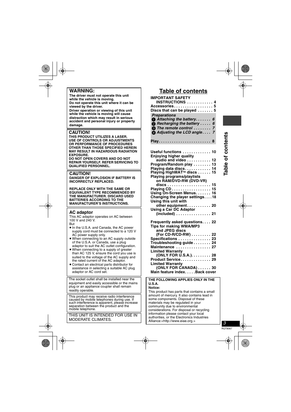 Panasonic DVD-LS93 User Manual | Page 3 / 32