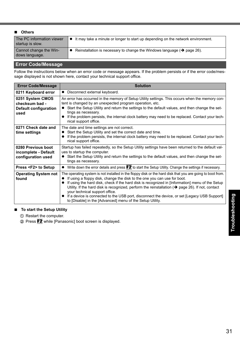 Panasonic CF-T7 User Manual | Page 31 / 40