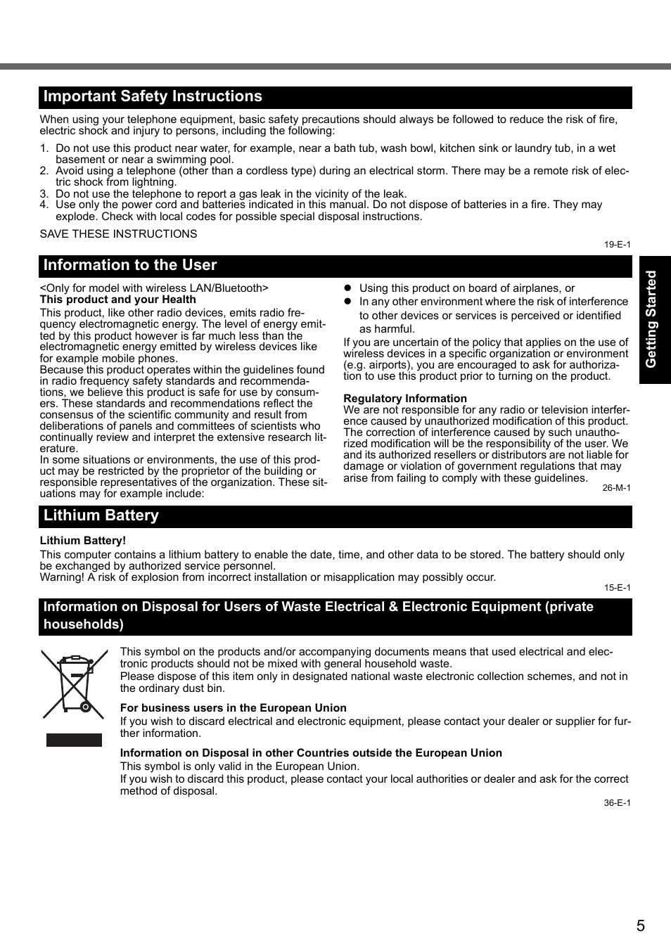 Panasonic CF-T7 User Manual | Page 5 / 40