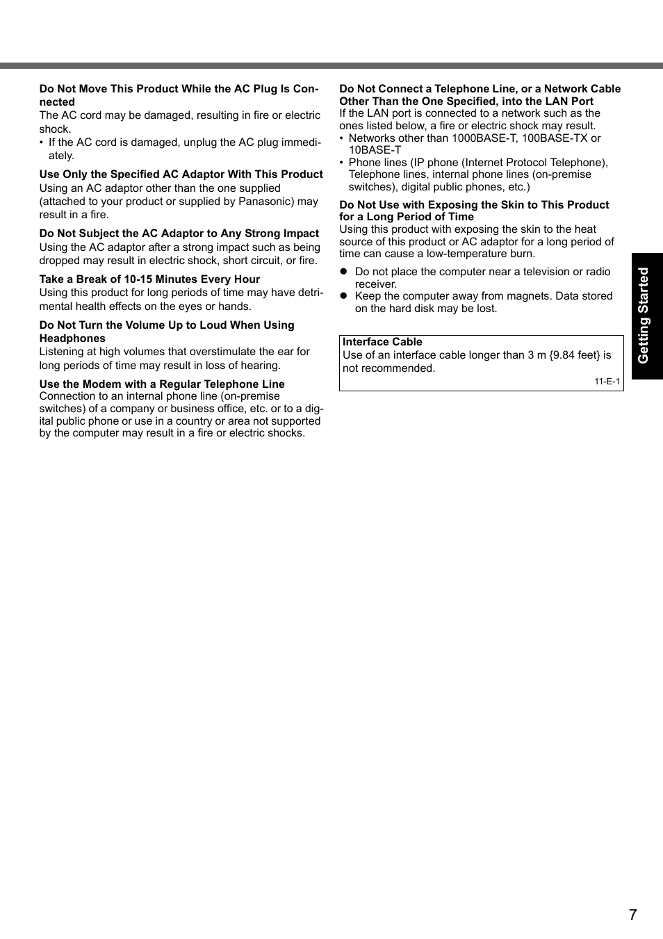 Panasonic CF-T7 User Manual | Page 7 / 40