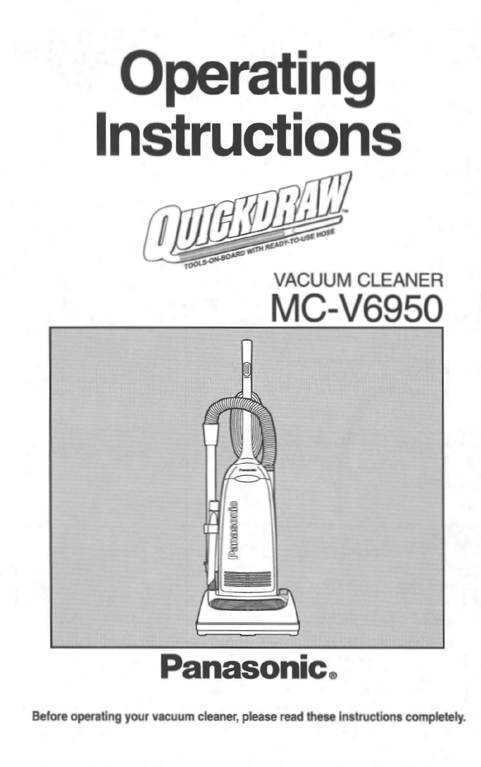 Panasonic MC-V6950 User Manual | 20 pages