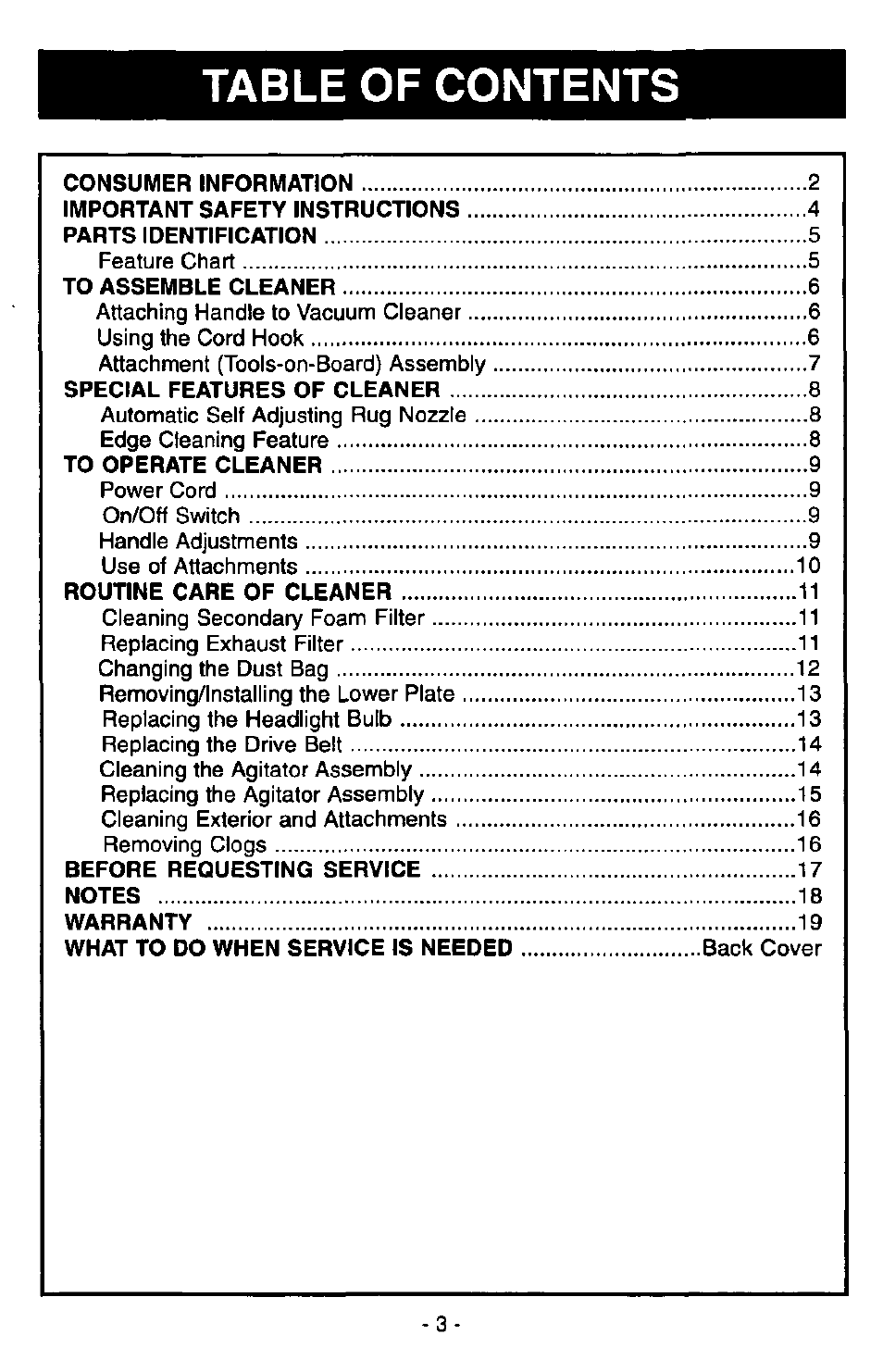 Panasonic MC-V6950 User Manual | Page 3 / 20