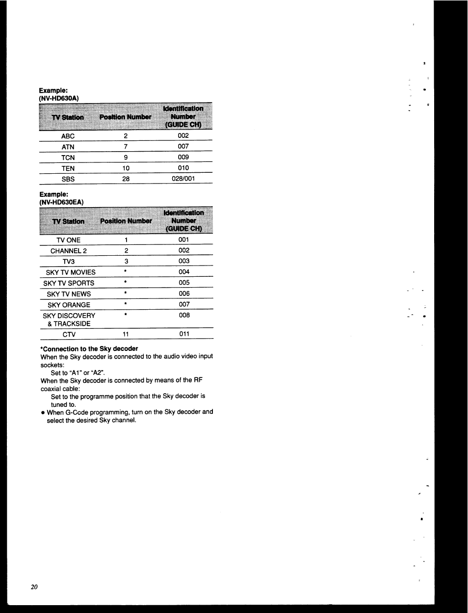 Panasonic NV-HD630 User Manual | Page 20 / 40