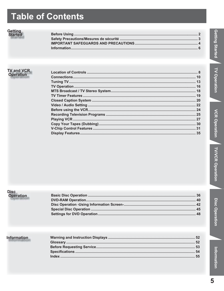 Panasonic AG-520VDH User Manual | Page 5 / 56