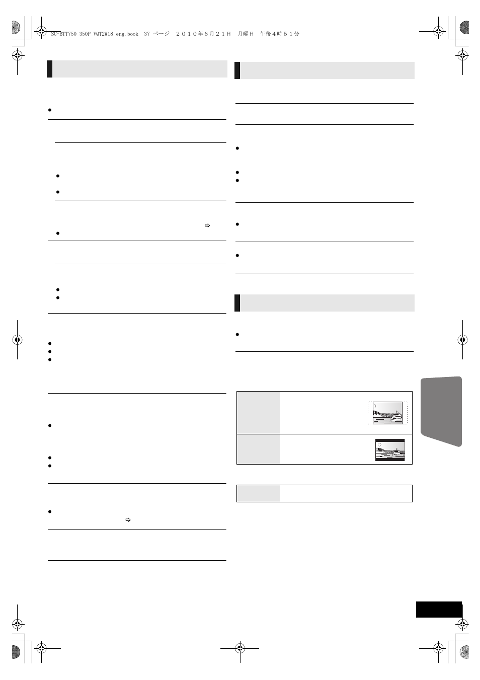 Audio, Display tv / device connection | Panasonic SC-BTT750 User Manual | Page 37 / 52