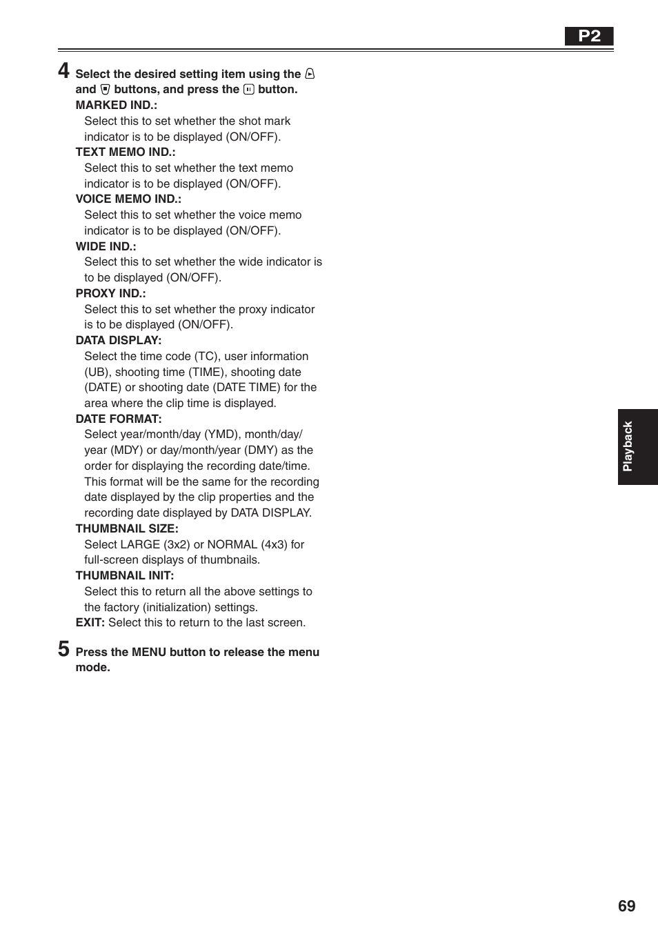 Panasonic AG-HVX200 User Manual | Page 69 / 138