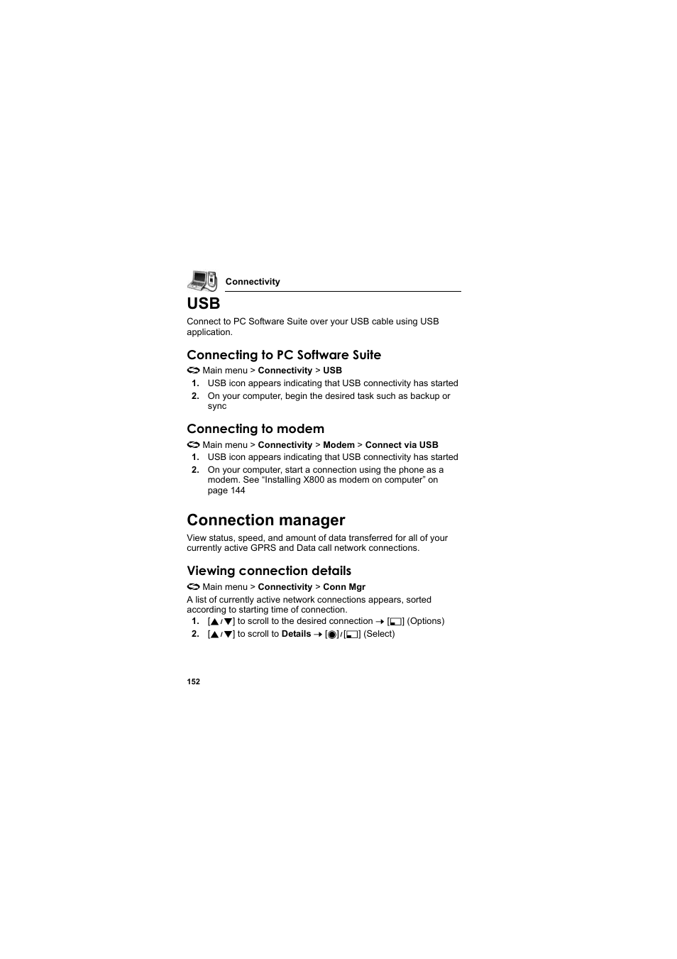 Connection manager | Panasonic EB-X800 User Manual | Page 155 / 194