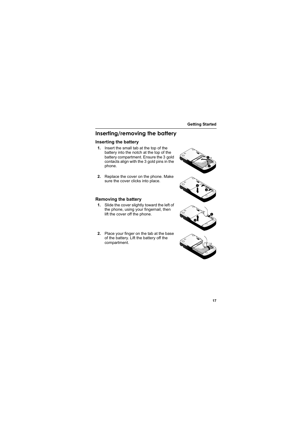 Inserting/removing the battery | Panasonic EB-X800 User Manual | Page 20 / 194