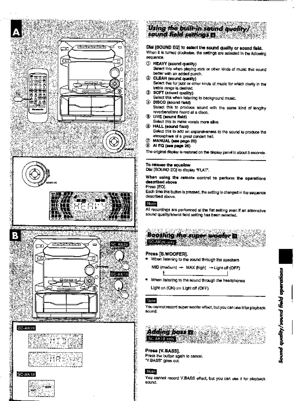 0 heavy (sound quahty), I ________ ___________i | Panasonic SC-AK28 User Manual | Page 25 / 32