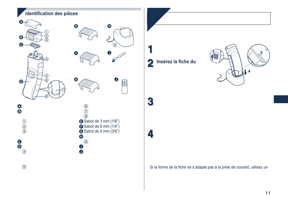 Recharge | Panasonic ES2262 User Manual | Page 11 / 24