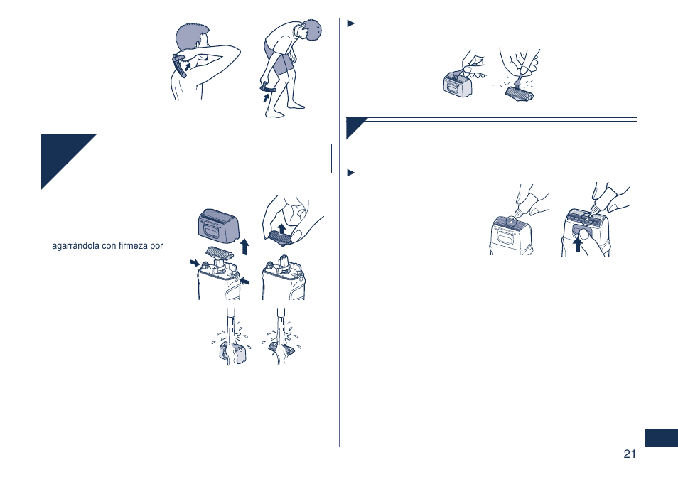Limpieza, Limpieza de la afeitadora | Panasonic ES2262 User Manual | Page 21 / 24