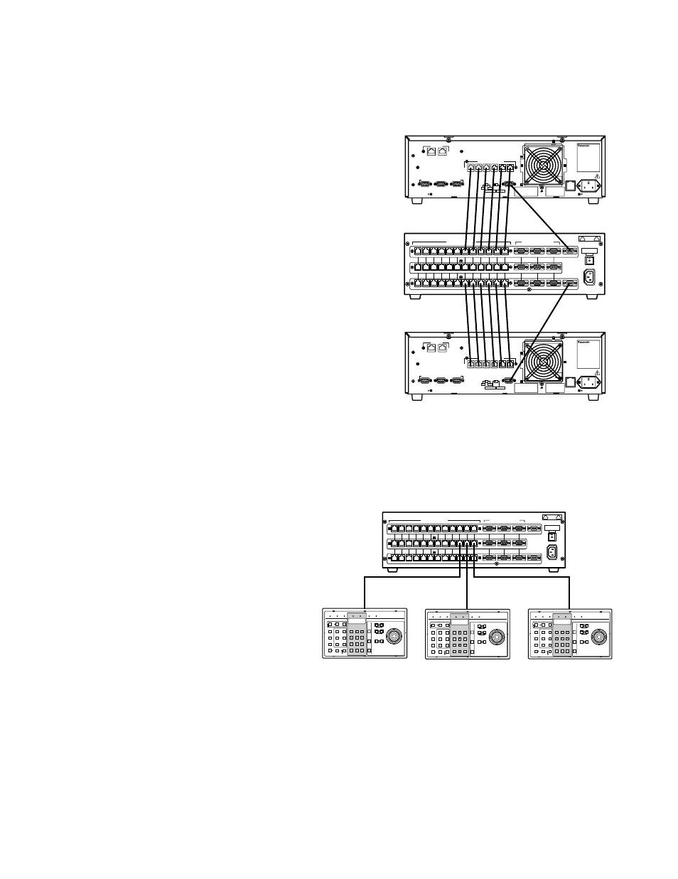 Connections, Connection with the main cpus, Connection with the rs-485 system controllers | Satellite standalone yes no, Push | Panasonic WJ-MPS850 User Manual | Page 4 / 7