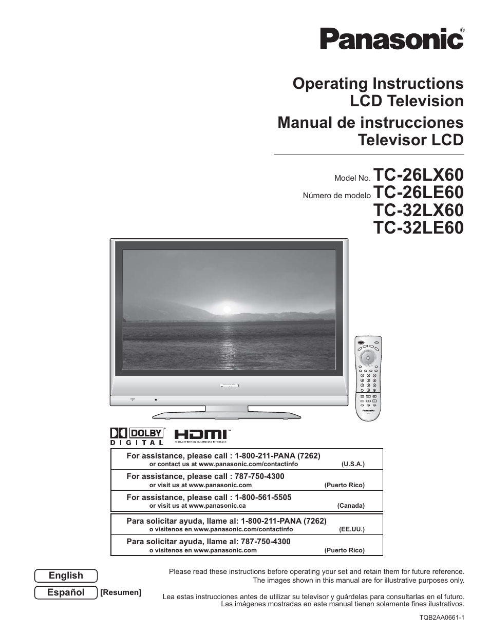 Panasonic TC-26LE60 User Manual | 56 pages