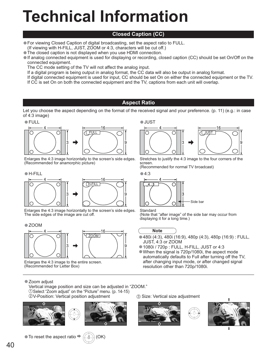 Technical information | Panasonic TC-26LE60 User Manual | Page 40 / 56