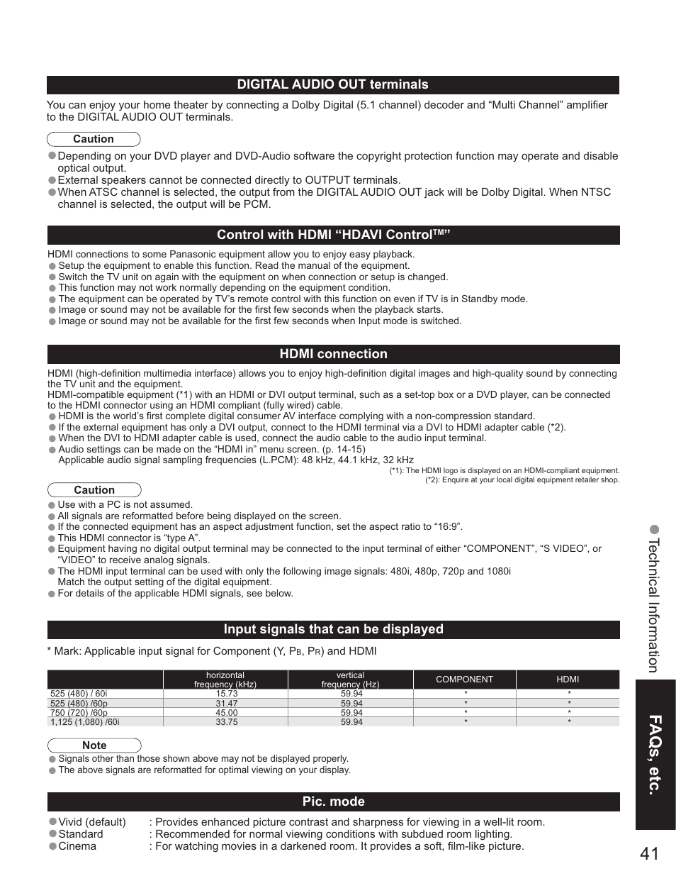 Panasonic TC-26LE60 User Manual | Page 41 / 56