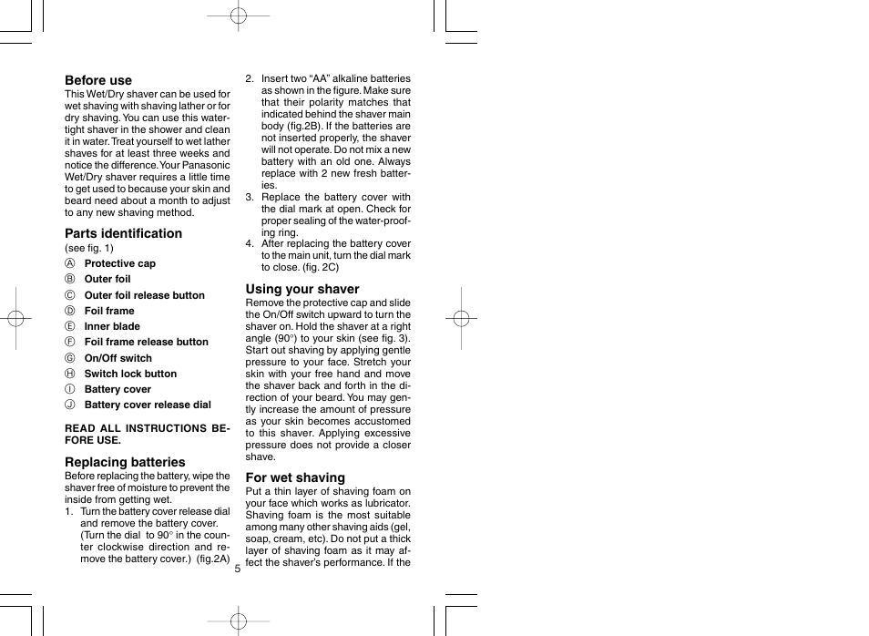 Panasonic ES4815 User Manual | Page 4 / 8