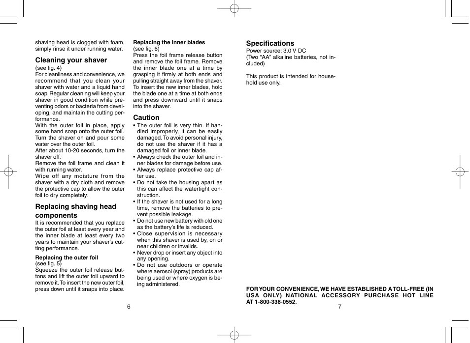 Panasonic ES4815 User Manual | Page 5 / 8