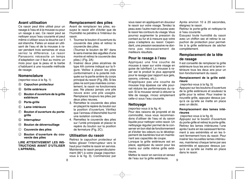 Panasonic ES4815 User Manual | Page 6 / 8