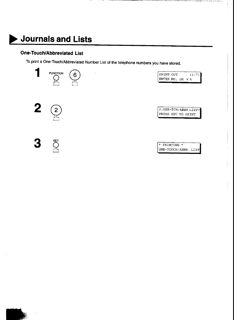 Journals and lists | Panasonic UF-333 User Manual | Page 106 / 140