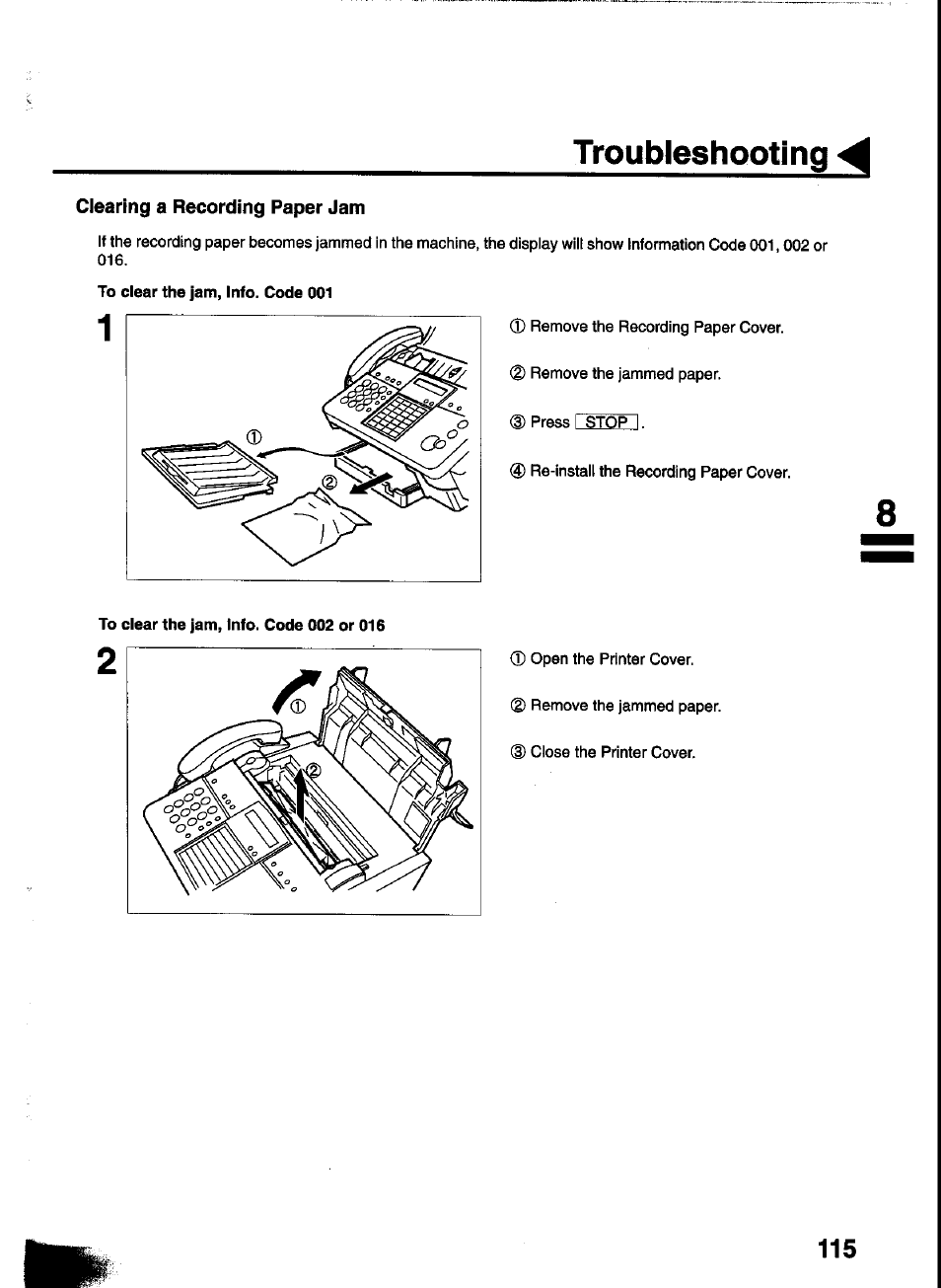 Troubleshooting | Panasonic UF-333 User Manual | Page 117 / 140