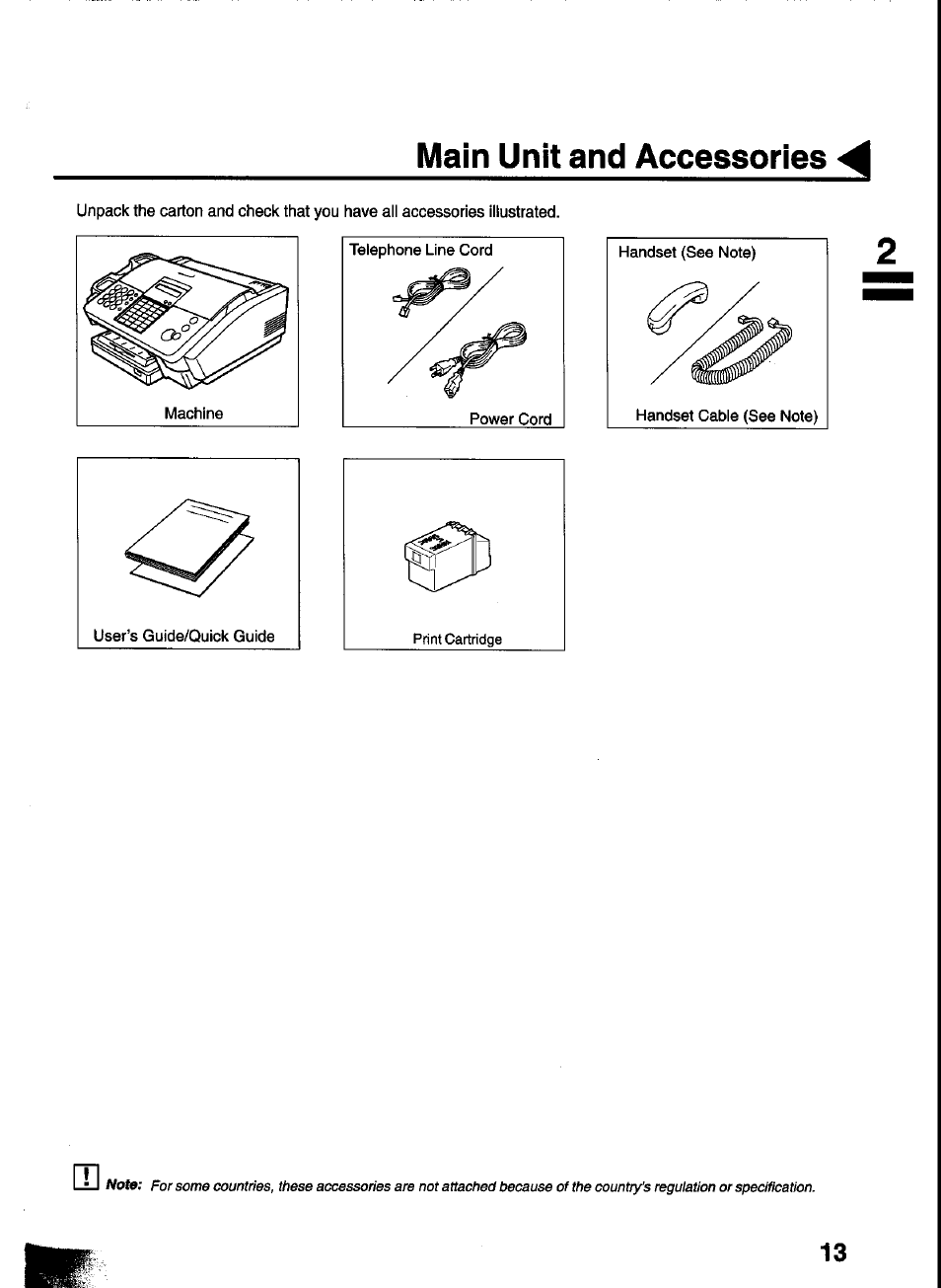 Main unit and accessories | Panasonic UF-333 User Manual | Page 15 / 140