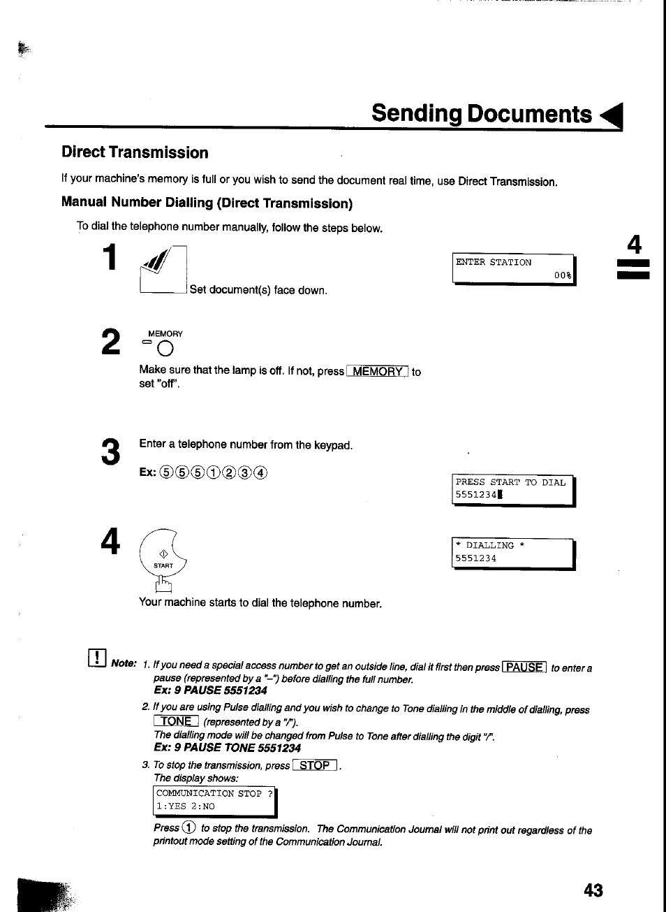 Sending documents | Panasonic UF-333 User Manual | Page 45 / 140